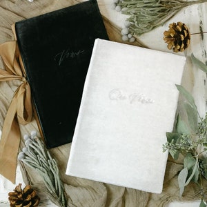 Velvet Vow Book, Wedding Calligraphy Vow Books the perfect Wedding Vows Gift & Keepsake by ClaireMagnolia image 2