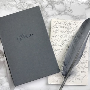 Wedding Vows Book with Silk Ribbon or Metallic Ribbon - by Claire Magnolia