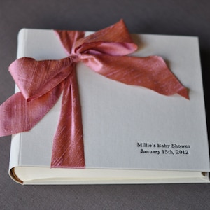 Silk Wedding Guest Book Silk Dupioni Bow by Claire Magnolia image 7