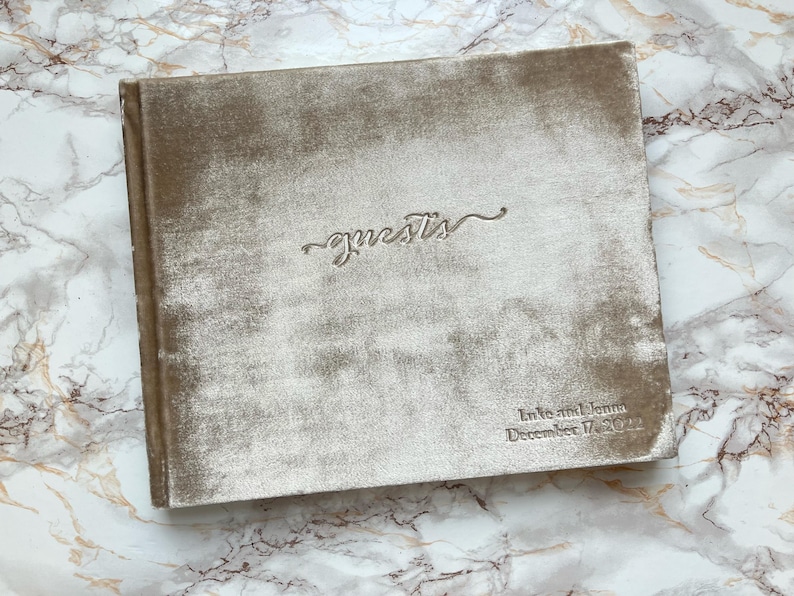 Velvet Guestbook with Photo Frame or without - by ClaireMagnolia image 8