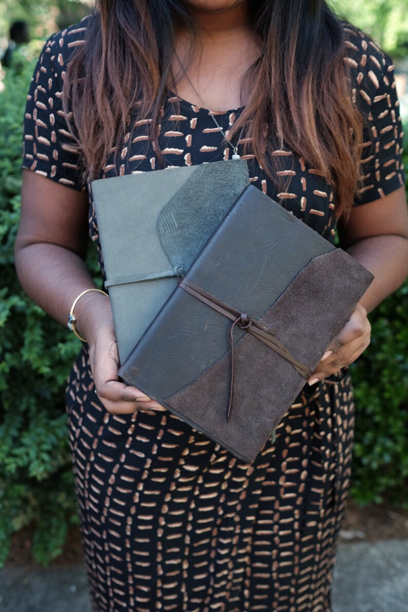 Inside Out Leather Sketchbook Or Journal Genuine Leather Etsy