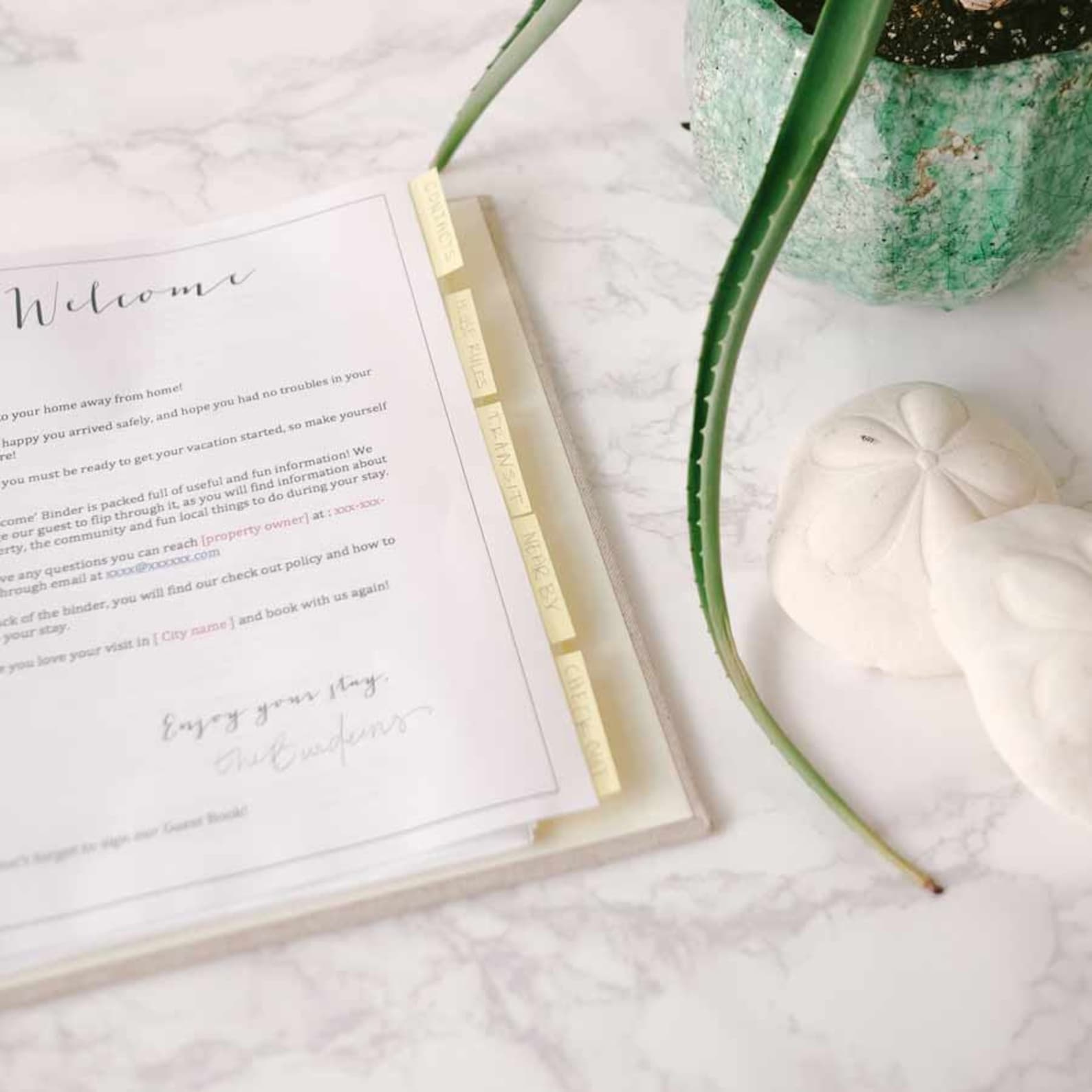 Rental Home Binder Rental Binder for AirBNB and Etsy
