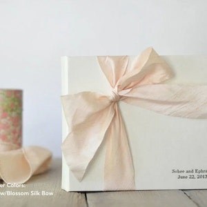 Wedding Photo Album - Wedding Book - Silk Dupioni Bow by Claire Magnolia