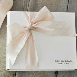 Photo Booth Guest Book, the perfect Wedding Guest Book Silk Dupioni Bow by Claire Magnolia. image 2