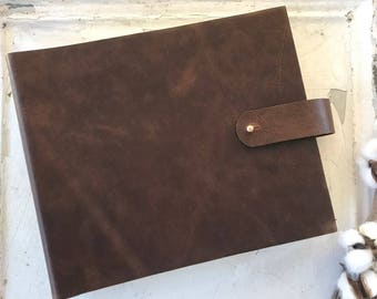 The Riveter Leather Album with Brass Rivet Closure