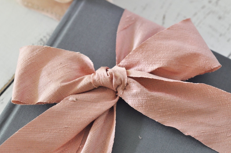 Silk Wedding Guest Book Silk Dupioni Bow by Claire Magnolia image 4