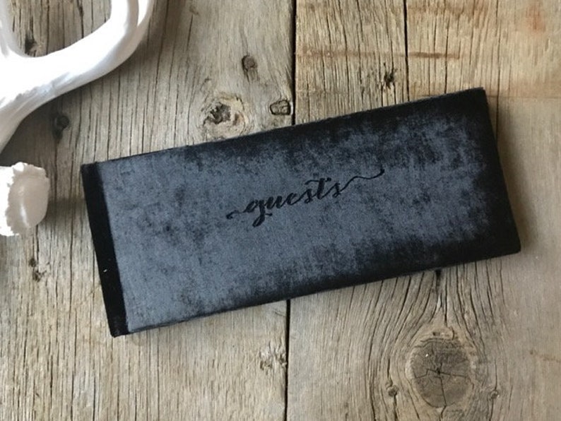 Small Velvet Guest Book Velvet Wedding Guest Book by Etsy