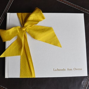 Photo Booth Guest Book, the perfect Wedding Guest Book Silk Dupioni Bow by Claire Magnolia. image 5