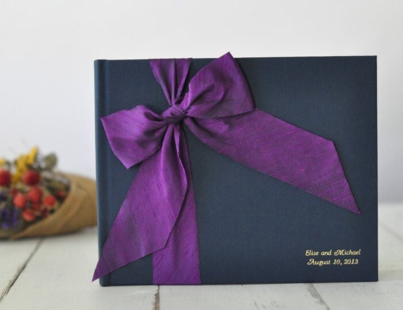 Photo Booth Guest Book, the perfect Wedding Guest Book Silk Dupioni Bow by Claire Magnolia. image 1