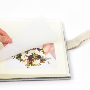 The Beaded Velvet Book Wedding Album or Guest Book with Gold Beaded Closure image 8