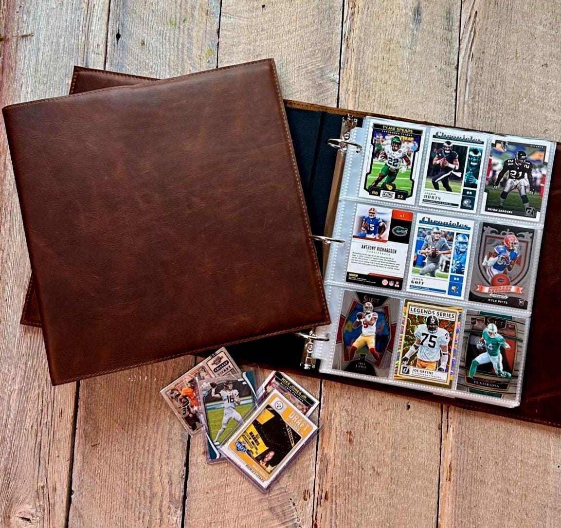 binder for football cards Amazon.com: 900 Pockets Football Card Binder with Sleeves fit for Baseball  Cards, Trading Cards Album Cards Holder Protectors Set Fit for Game Card,  Sports, Football Card : Toys & Games main image 1
