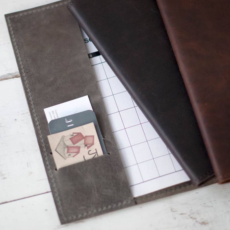 Refillable Leather Composition Notebook Holder Personalized Etsy
