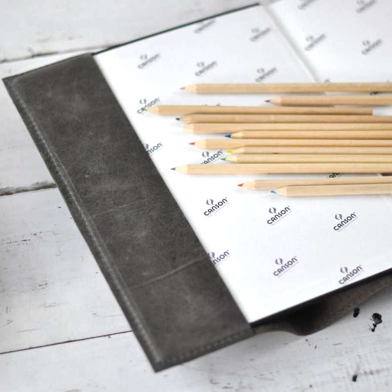 Refillable Sketchbook leather Sketchbook Cover Etsy