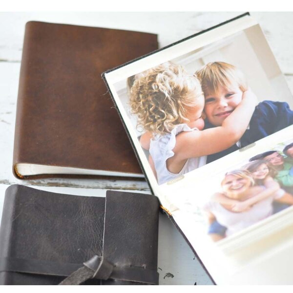 SALE! Clear Sleeve Leather Brag Book  - Slightly Imperfect and Ready to Ship