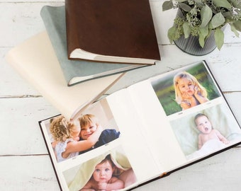 Classic Leather Album with 4x6 Sleeves - by ClaireMagnolia
