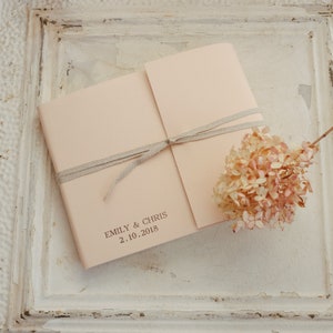 Blush Leather Album Modern Wrap Style in Blush or Gray Natural Leather image 2