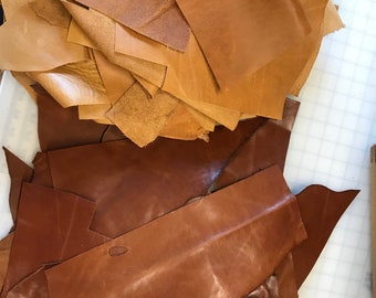 Saddle and Honey Leather Scraps, and Other Colors!