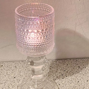 Bougeoir élégant en perles de cristal – décoration vintage glamour