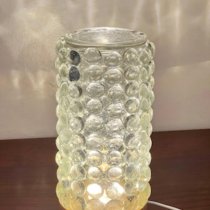 Desk lamp - Handmade Crystal Bubble Glass Lamp – Warm Ambient Light-Table Lamp-Bedroom Lamp- Lamp shades-bedside lamps — table lamps