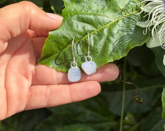 Blue Lace Agate Earrings