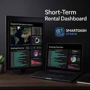 Tableau de bord Power BI – Locations de Courte Durée et Vacances | Suivi Airbnb, Booking, VRBO | Source Excel et Google Sheets