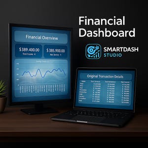 Tableau de bord Financier Power BI | Suivi Revenus, Dépenses & Économies | Source Excel / Google Sheets
