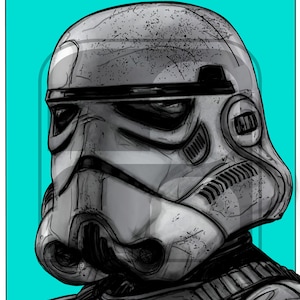 Star Wars Stormtrooper Print, Sci-Fi Wall Art, Movie Poster, Star Wars Gift, Star Wars Wall Decor, Stormtrooper illustration, Star Wars Art