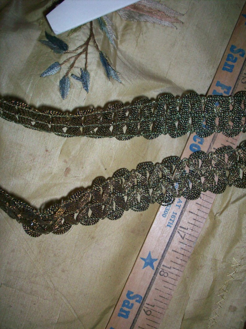 antique french gold metal trim image 2