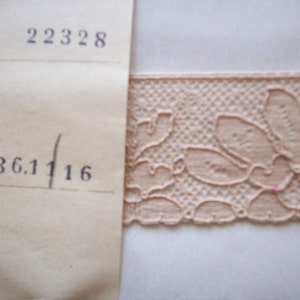 Vintage french cotton alencon lace 22328 image 4