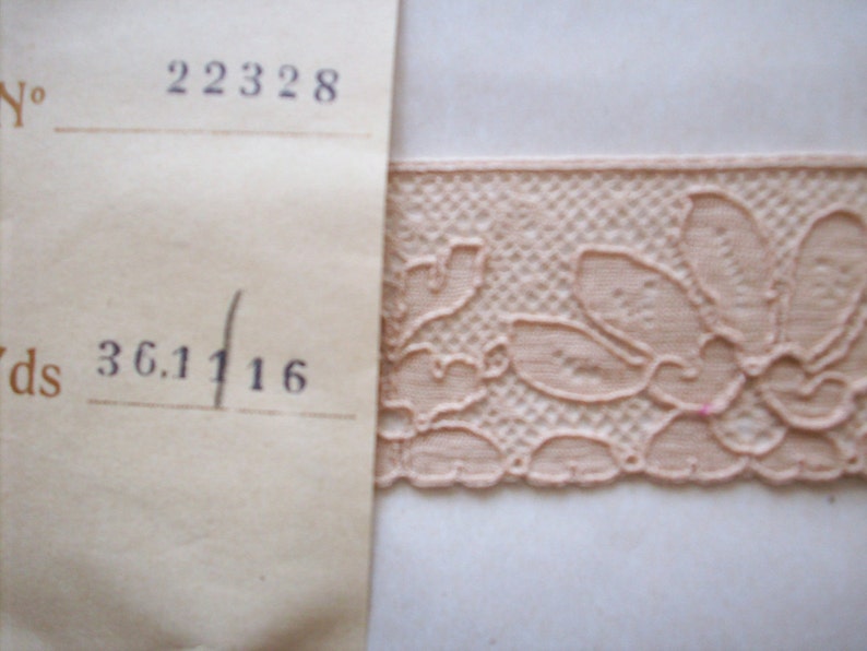 Vintage french cotton alencon lace 22328 image 4