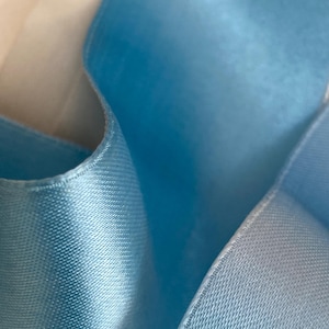 Robin&#39;s egg blue antique satin ribbon  2&quot; wide
