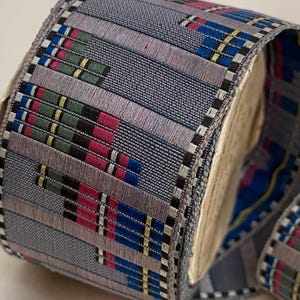 Seda antigua rara de 1,5" de ancho