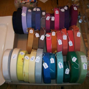 7 yds. of petersham cotton/rayon vintage millinery ribbon 7/8&quot;/1&quot;