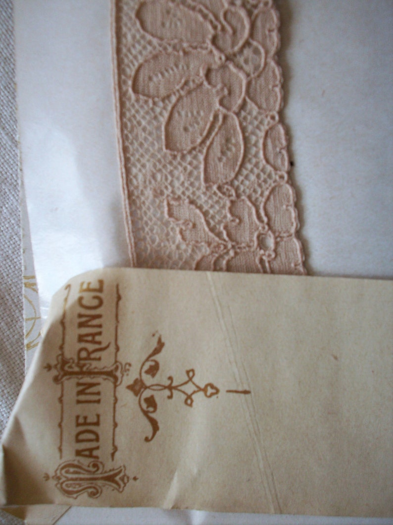 Vintage french cotton alencon lace 22328 image 2