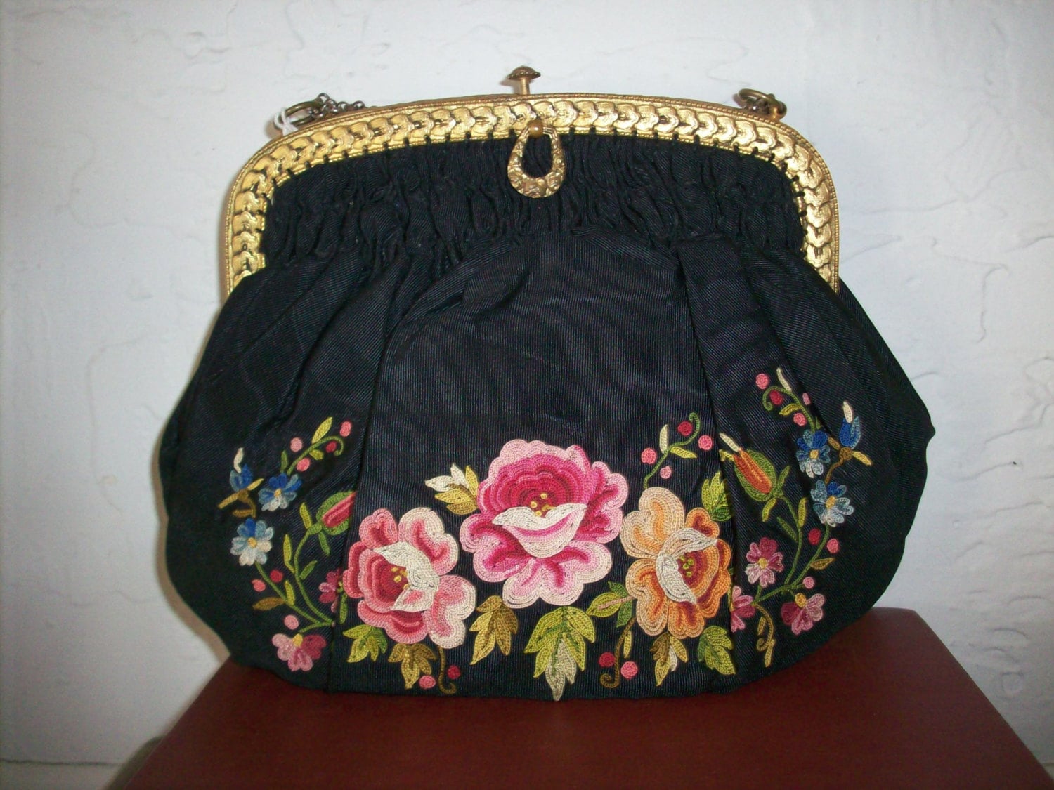 Embroidered Beau Vais French purse is stunning