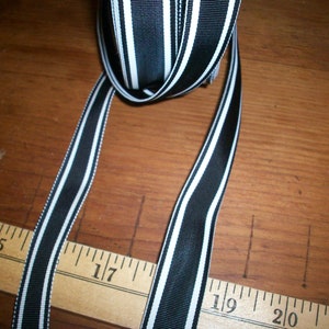Black and white striped ribbon