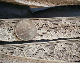 fine antique french alencon lace 2 yds.