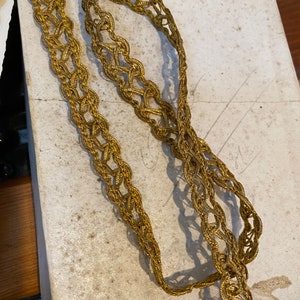 67 inches long antique french gold metal trim