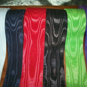 Moire faille ribbon cotton/rayon antique