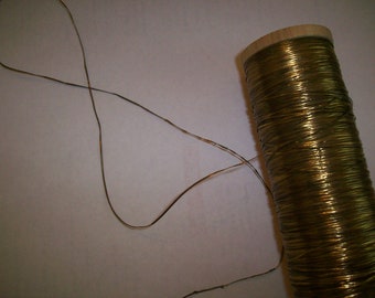 5 yds. of antique dark gold tiny cord/braid french 1920s