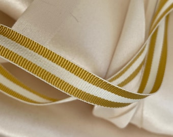 3 yds.of vintage millinery ribbon in a stripe yardage