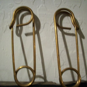 Giant brass/copper pins from the late 1940's Japan store stock, 3 1/2" or 4 1/4"