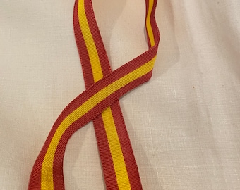 2 yds.of vintage millinery ribbon in a rayon stripe yardage