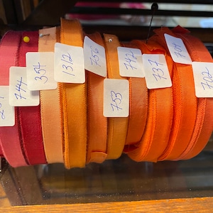silk Late 1920s vintage silk and rayon grosgrain in many colors unused perfect 3/8"