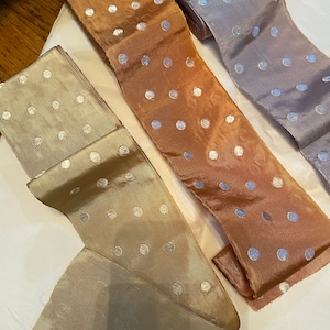 Ombre antique ribbon woven polka dots