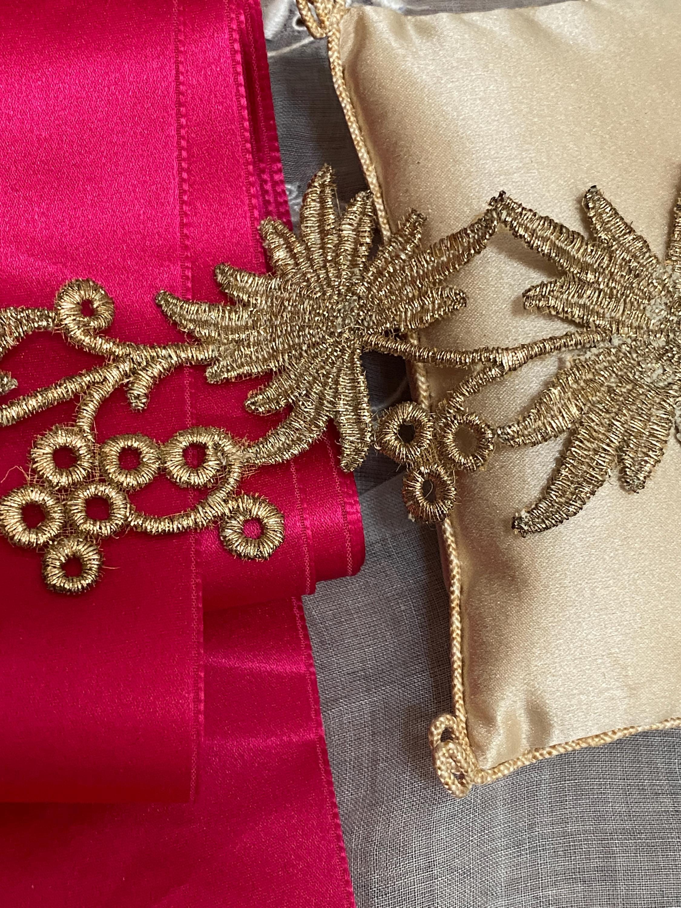 Antique metallic french applique