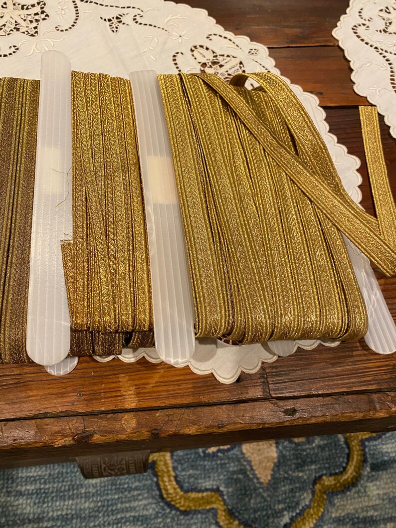 Antique gold trim made of real metal Etsy