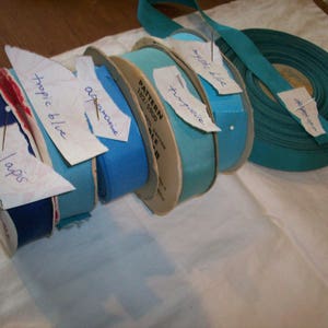 7 yds.  vintage 7/8 to 1&quot; wide ray/cotton grosgrain