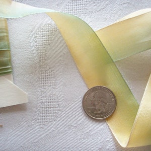1 yd. of French vintage ombre ribbon(unwired) rayon soft colors