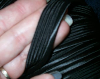 BY THE BOLT or 3 yds. of Ebony black rayon trim